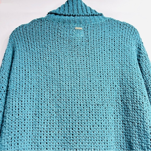 NWT Billabong Sz Large Deep Jade Cowl Neck Loose Knit Jumper Chunky Sweater - Picture 7 of 9
